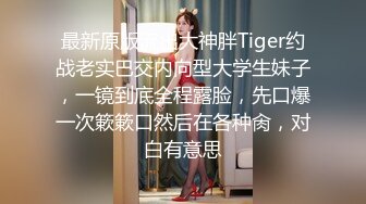 最新原版流出大神胖Tiger约战老实巴交内向型大学生妹子，一镜到底全程露脸，先口爆一次簌簌口然后在各种肏，对白有意思