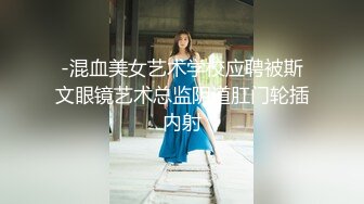 -混血美女艺术学校应聘被斯文眼镜艺术总监阴道肛门轮插内射