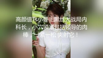 高颜值Ts小曼：黑丝大战局内科长，小穴紧紧包括领导的肉棒，一紧一松 夹射它！