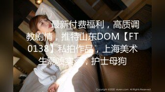 ⚫️⚫️最新付费福利，高质调教剧情，推特山东DOM【FT0138】私拍作品，上海美术生潮喷实录，护士母狗