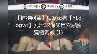 【推特网黄】短发母狗【YLdogwt】乳汁3P深渊巨穴尿脸狗链调教 (1)