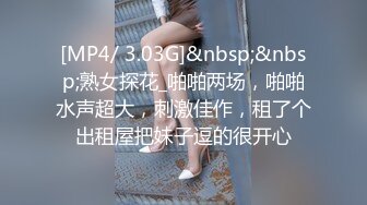 [MP4/ 3.03G]&nbsp;&nbsp;熟女探花_啪啪两场，啪啪水声超大，刺激佳作，租了个出租屋把妹子逗的很开心